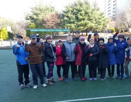 2018년 생활체육 동호인클럽 교류전(게이트볼)에 참가한 이용고객 단체사진